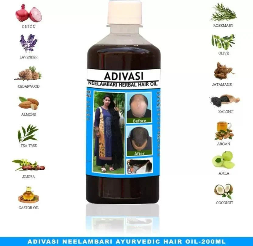 Adivasi Herbal Hair Oil For Man & Woman 100% Original