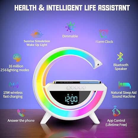 سماعة مع شاحن لاسلكي LED