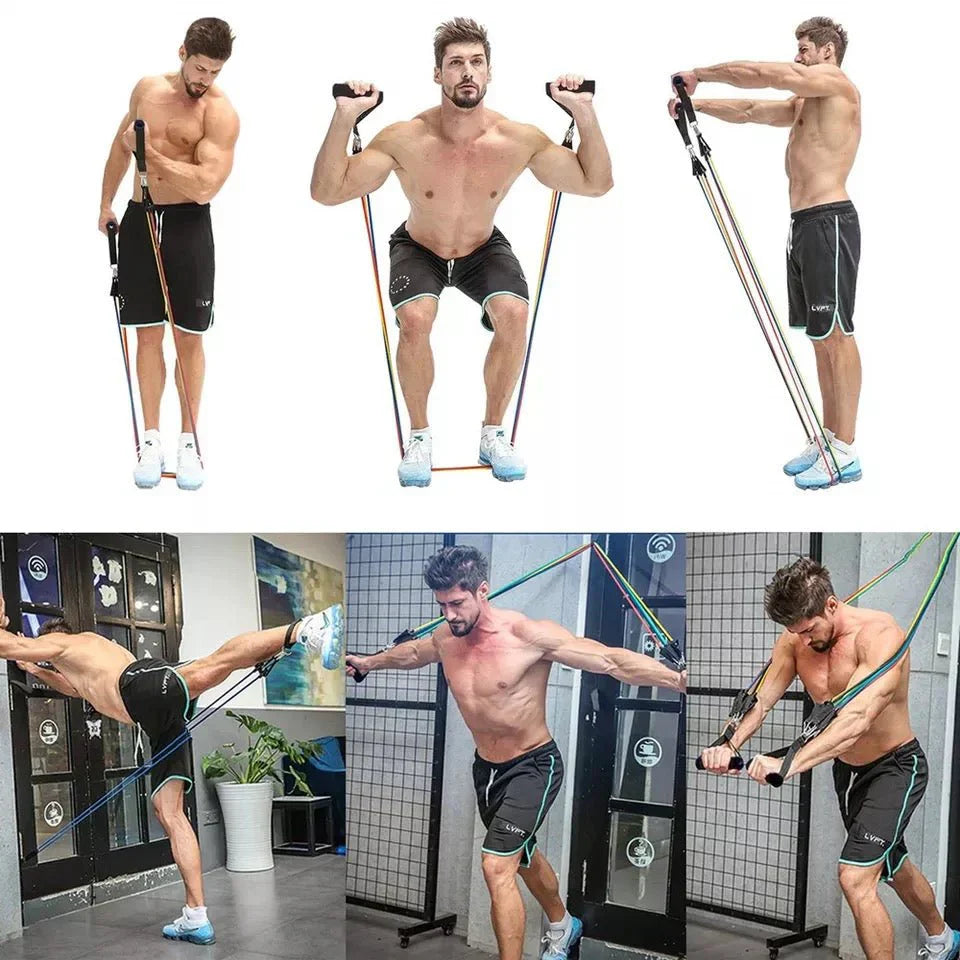 Bodybuilding Resistance Bands Set        مجموعة عصابات المقاومة لكمال الأجسام